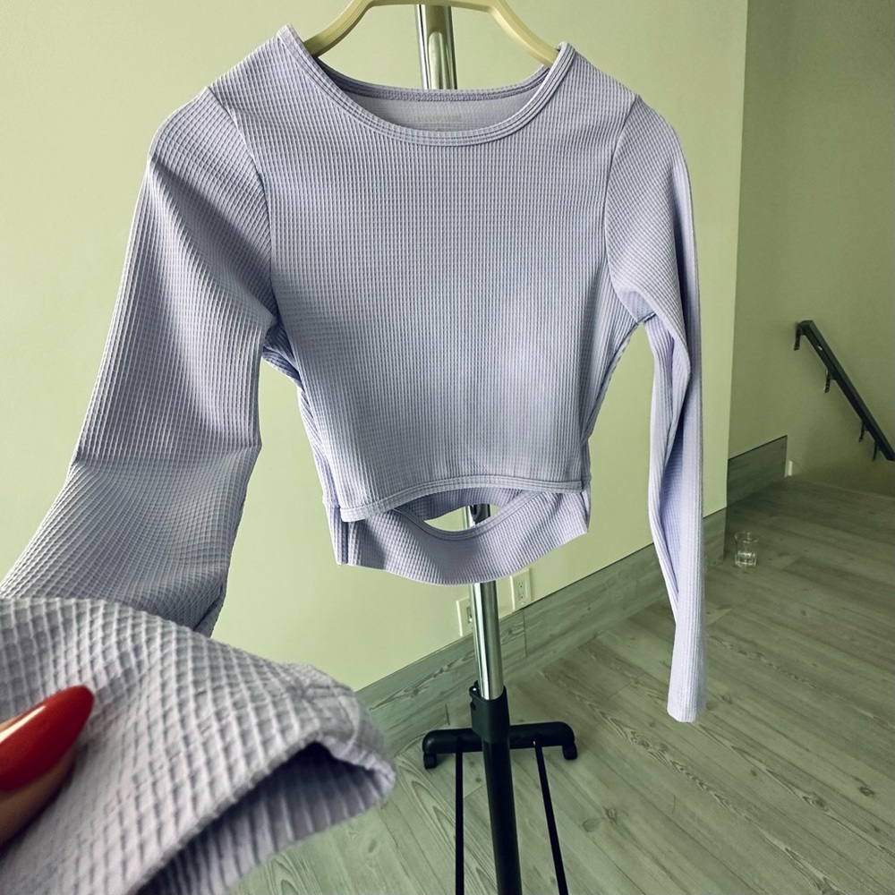 YEAR OF OURS Thermal Club Cut Out Long sleeve Lavender Small